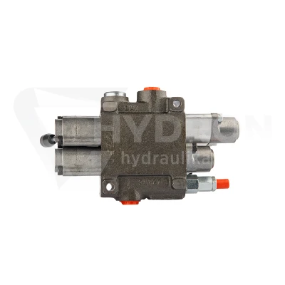 Rozdzielacz hydrauliczny 2 sekcyjny 40L jedna sekcja z zatrzaskiem w jedną stronę do tyłu