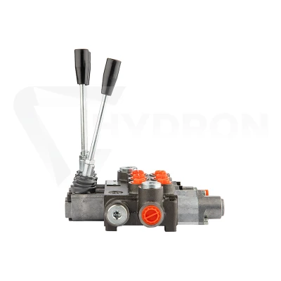 Rozdzielacz hydrauliczny 3 sekcyjny 40L jedna sekcja z zatrzaskiem w jedną stronę do przodu