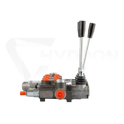 Rozdzielacz hydrauliczny 3 sekcyjny 40L jedna sekcja z zatrzaskiem w jedną stronę do tyłu
