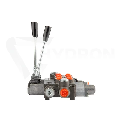 Rozdzielacz hydrauliczny 3 sekcyjny 40L jedna sekcja z zatrzaskiem w jedną stronę do przodu