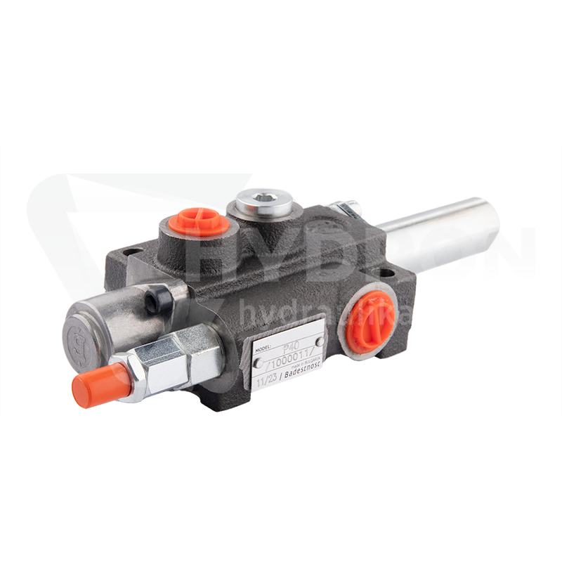 Rozdzielacz hydrauliczny 1 sekcyjny 40L z sekcją nurnikową sterowany linką lub cięgnem