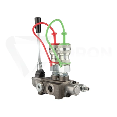 Rozdzielacz hydrauliczny 1 sekcyjny 40L z kompletem miękkich szybkozłączy gniazd Euro