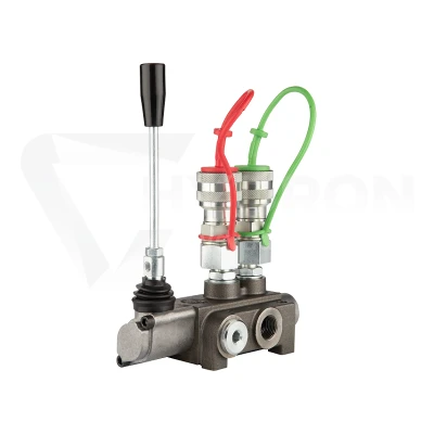 Rozdzielacz hydrauliczny 1 sekcyjny 40L z kompletem miękkich szybkozłączy gniazd Euro