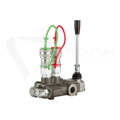Rozdzielacz hydrauliczny 1 sekcyjny 80L z kompletem miękkich szybkozłączy gniazd Euro