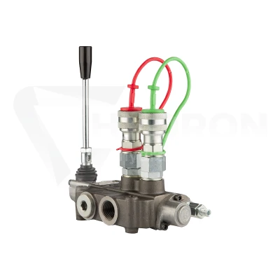 Rozdzielacz hydrauliczny 1 sekcyjny 80L z kompletem miękkich szybkozłączy gniazd Euro