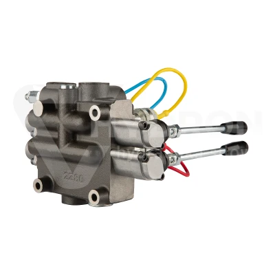 Rozdzielacz hydrauliczny 2 sekcyjny 80L z kompletem miękkich szybkozłączy gniazd Euro