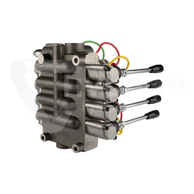Rozdzielacz hydrauliczny 4 sekcyjny 80L z kompletem miękkich szybkozłączy gniazd Euro
