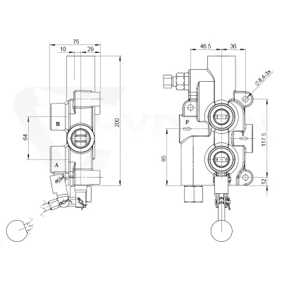 Hydraulika do łuparki do drewna moc łupania: 5 ton czas cyklu łupania: 11-14 sekund. Siłownik pompa silnik zbiornik 75 litrów rozdzielacz 1 sekcyjny dodatkowe chłodzenie