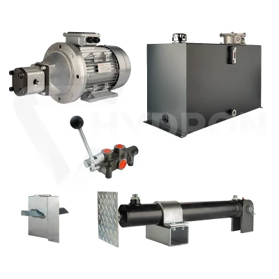 Hydraulika do łuparki do drewna moc łupania: 6 ton czas cyklu łupania: 9-12 sekund. Siłownik pompa silnik zbiornik 100 litrów rozdzielacz 1 sekcyjny