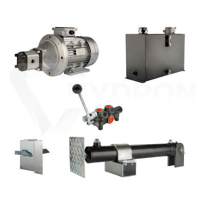 Przejdź do produktu Hydraulika do łuparki do drewna moc łupania: 6 ton czas cyklu łupania: 14-17 sekund. Siłownik pompa silnik zbiornik 45 litrów rozdzielacz 1 sekcyjny