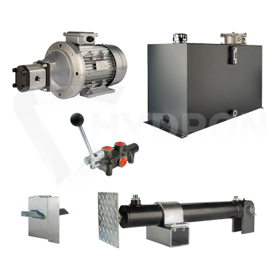 Przejdź do produktu Hydraulika do łuparki do drewna moc łupania: 6 ton czas cyklu łupania: 14-17 sekund. Siłownik pompa silnik zbiornik 100 litrów rozdzielacz 1 sekcyjny