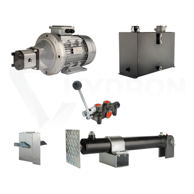 Przejdź do produktu Hydraulika do łuparki do drewna moc łupania: 8 ton czas cyklu łupania: 14-17 sekund. Siłownik pompa silnik zbiornik 45 litrów rozdzielacz 1 sekcyjny