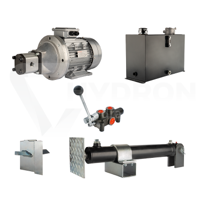 Przejdź do produktu Hydraulika do łuparki do drewna moc łupania: 10 ton czas cyklu łupania: 9-12 sekund. Siłownik pompa silnik zbiornik 45 litrów rozdzielacz 1 sekcyjny