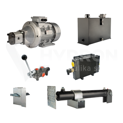 Przejdź do produktu Hydraulika do łuparki do drewna moc łupania: 10 ton czas cyklu łupania: 9-12 sekund. Siłownik pompa silnik zbiornik 45 litrów rozdzielacz 1 sekcyjny