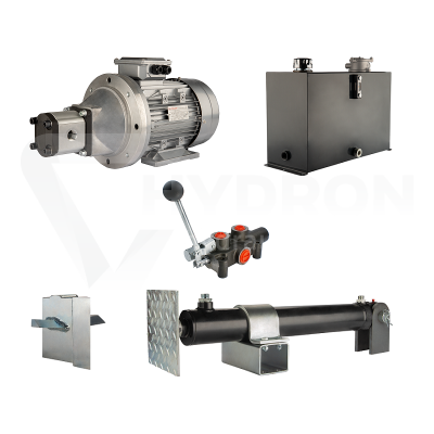 Przejdź do produktu Hydraulika do łuparki do drewna moc łupania: 12 ton czas cyklu łupania: 14-17 sekund. Siłownik pompa silnik zbiornik 45 litrów rozdzielacz 1 sekcyjny