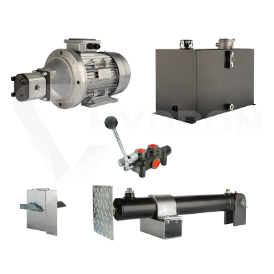 Przejdź do produktu Hydraulika do łuparki do drewna moc łupania: 12 ton czas cyklu łupania: 14-17 sekund. Siłownik pompa silnik zbiornik 75 litrów rozdzielacz 1 sekcyjny