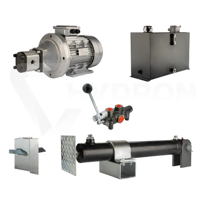 Hydraulika do łuparki do drewna moc łupania: 16 ton czas cyklu łupania: 11-14 sekund. Siłownik pompa silnik zbiornik 45 litrów rozdzielacz 1 sekcyjny