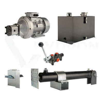 Hydraulika do łuparki do drewna moc łupania: 16 ton czas cyklu łupania: 11-14 sekund. Siłownik pompa silnik zbiornik 75 litrów rozdzielacz 1 sekcyjny
