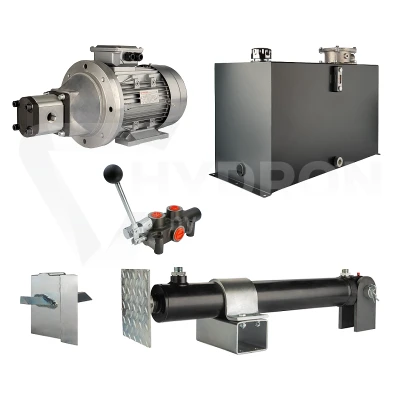 Hydraulika do łuparki do drewna moc łupania: 16 ton czas cyklu łupania: 11-14 sekund. Siłownik pompa silnik zbiornik 75 litrów rozdzielacz 1 sekcyjny