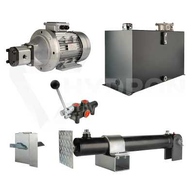 Przejdź do produktu Hydraulika do łuparki do drewna moc łupania: 19 ton czas cyklu łupania: 14-17 sekund. Siłownik pompa silnik zbiornik 100 litrów rozdzielacz 1 sekcyjny