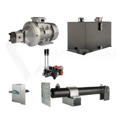Hydraulika do łuparki do drewna moc łupania: 5 ton czas cyklu łupania: 18-21 sekund. Siłownik pompa silnik zbiornik 75 litrów rozdzielacz 2 sekcyjny