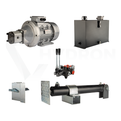 Przejdź do produktu Hydraulika do łuparki do drewna moc łupania: 6 ton czas cyklu łupania: 9-12 sekund. Siłownik pompa silnik zbiornik 45 litrów rozdzielacz 2 sekcyjny
