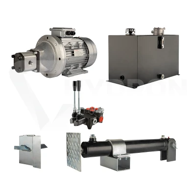 Hydraulika do łuparki do drewna moc łupania: 6 ton czas cyklu łupania: 9-12 sekund. Siłownik pompa silnik zbiornik 75 litrów rozdzielacz 2 sekcyjny