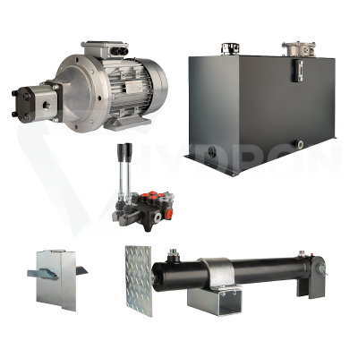 Przejdź do produktu Hydraulika do łuparki do drewna moc łupania: 6 ton czas cyklu łupania: 9-12 sekund. Siłownik pompa silnik zbiornik 100 litrów rozdzielacz 2 sekcyjny