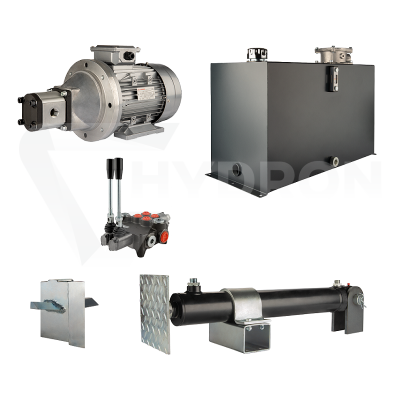 Przejdź do produktu Hydraulika do łuparki do drewna moc łupania: 6 ton czas cyklu łupania: 14-17 sekund. Siłownik pompa silnik zbiornik 100 litrów rozdzielacz 2 sekcyjny