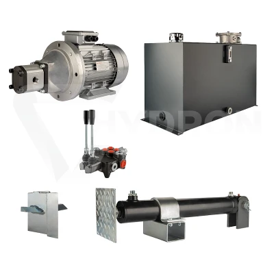 Hydraulika do łuparki do drewna moc łupania: 7 ton czas cyklu łupania: 11-14 sekund. Siłownik pompa silnik zbiornik 100 litrów rozdzielacz 2 sekcyjny