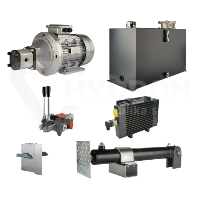 Przejdź do produktu Hydraulika do łuparki do drewna moc łupania: 7 ton czas cyklu łupania: 11-14 sekund. Siłownik pompa silnik zbiornik 100 litrów rozdzielacz 2 sekcyjny dodatkowe chłodzenie