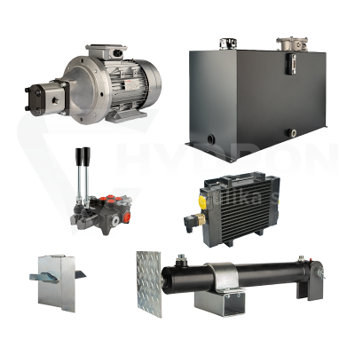 Przejdź do produktu Hydraulika do łuparki do drewna moc łupania: 7 ton czas cyklu łupania: 18-21 sekund. Siłownik pompa silnik zbiornik 100 litrów rozdzielacz 2 sekcyjny dodatkowe chłodzenie