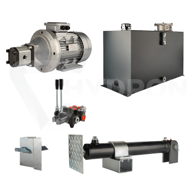 Przejdź do produktu Hydraulika do łuparki do drewna moc łupania: 8 ton czas cyklu łupania: 9-12 sekund. Siłownik pompa silnik zbiornik 100 litrów rozdzielacz 2 sekcyjny