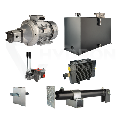 Przejdź do produktu Hydraulika do łuparki do drewna moc łupania: 8 ton czas cyklu łupania: 9-12 sekund. Siłownik pompa silnik zbiornik 100 litrów rozdzielacz 2 sekcyjny dodatkowe chłodzenie