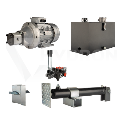 Przejdź do produktu Hydraulika do łuparki do drewna moc łupania: 8 ton czas cyklu łupania: 14-17 sekund. Siłownik pompa silnik zbiornik 75 litrów rozdzielacz 2 sekcyjny