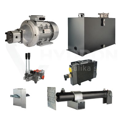 Przejdź do produktu Hydraulika do łuparki do drewna moc łupania: 10 ton czas cyklu łupania: 14-17 sekund. Siłownik pompa silnik zbiornik 100 litrów rozdzielacz 2 sekcyjny dodatkowe chłodzenie