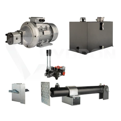 Hydraulika do łuparki do drewna moc łupania: 12 ton czas cyklu łupania: 11-14 sekund. Siłownik pompa silnik zbiornik 75 litrów rozdzielacz 2 sekcyjny