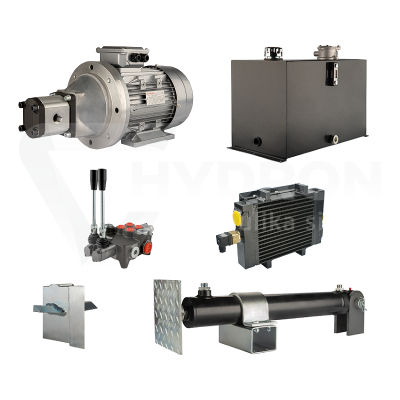 Przejdź do produktu Hydraulika do łuparki do drewna moc łupania: 12 ton czas cyklu łupania: 11-14 sekund. Siłownik pompa silnik zbiornik 75 litrów rozdzielacz 2 sekcyjny dodatkowe chłodzenie