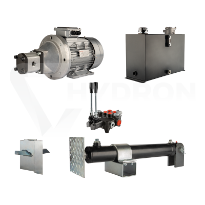 Przejdź do produktu Hydraulika do łuparki do drewna moc łupania: 12 ton czas cyklu łupania: 14-17 sekund. Siłownik pompa silnik zbiornik 45 litrów rozdzielacz 2 sekcyjny