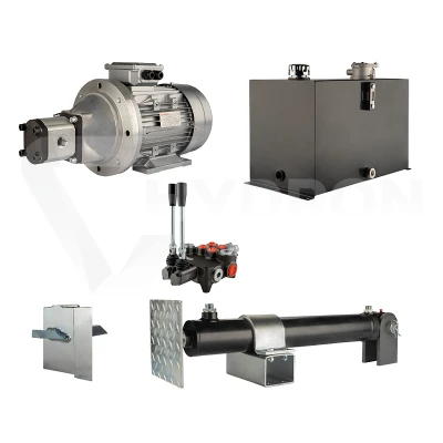 Hydraulika do łuparki do drewna moc łupania: 12 ton czas cyklu łupania: 18-21 sekund. Siłownik pompa silnik zbiornik 75 litrów rozdzielacz 2 sekcyjny