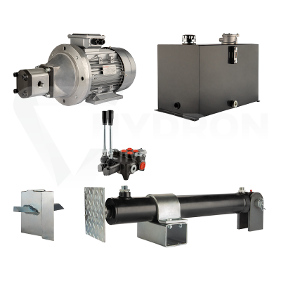 Przejdź do produktu Hydraulika do łuparki do drewna moc łupania: 16 ton czas cyklu łupania: 11-14 sekund. Siłownik pompa silnik zbiornik 75 litrów rozdzielacz 2 sekcyjny