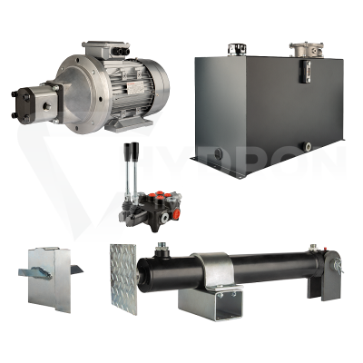 Przejdź do produktu Hydraulika do łuparki do drewna moc łupania: 16 ton czas cyklu łupania: 11-14 sekund. Siłownik pompa silnik zbiornik 75 litrów rozdzielacz 2 sekcyjny