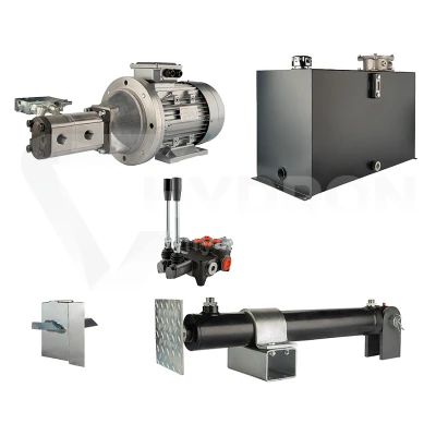 Hydraulika do łuparki do drewna moc łupania: 19 ton czas cyklu łupania: 10-13 sekund. Siłownik pompa silnik zbiornik 100 litrów rozdzielacz 2 sekcyjny