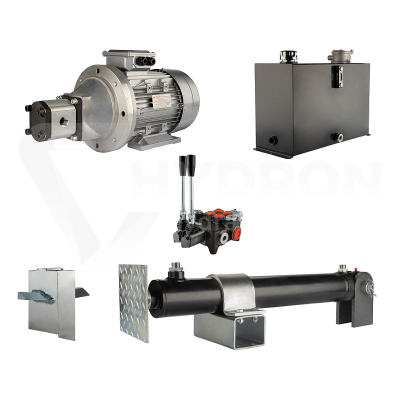Przejdź do produktu Hydraulika do łuparki do drewna moc łupania: 19 ton czas cyklu łupania: 14-17 sekund. Siłownik pompa silnik zbiornik 45 litrów rozdzielacz 2 sekcyjny