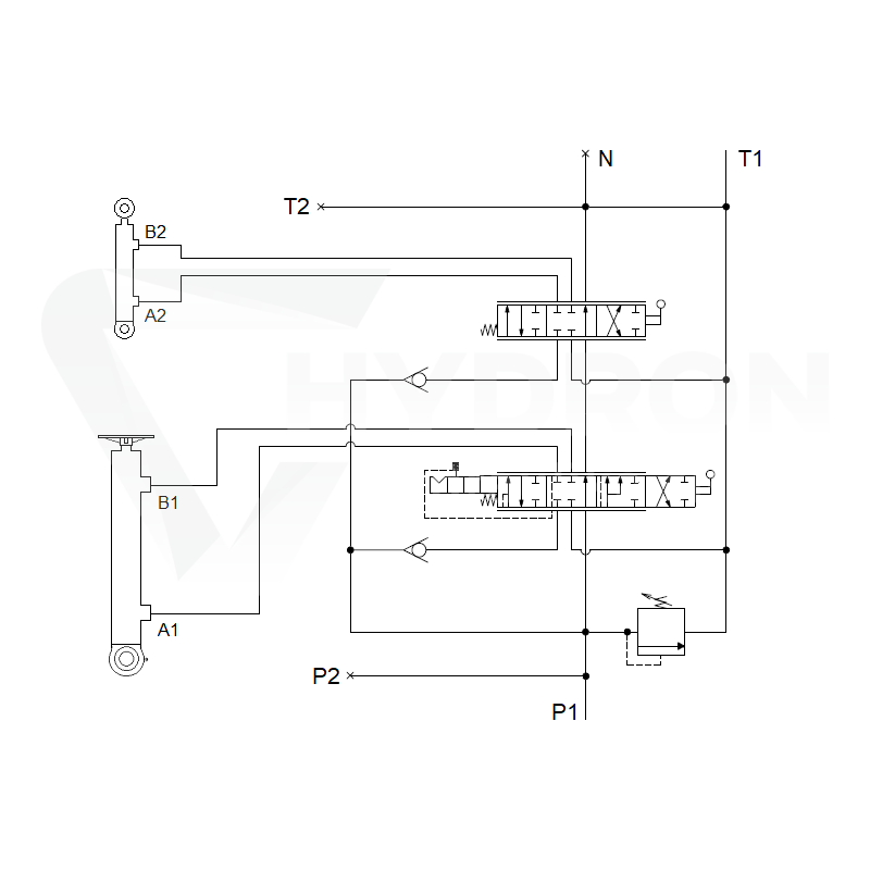 Hydraulika do łuparki do drewna moc łupania: 19 ton czas cyklu łupania: 17-20 sekund. Siłownik pompa silnik zbiornik 100 litrów rozdzielacz 2 sekcyjny