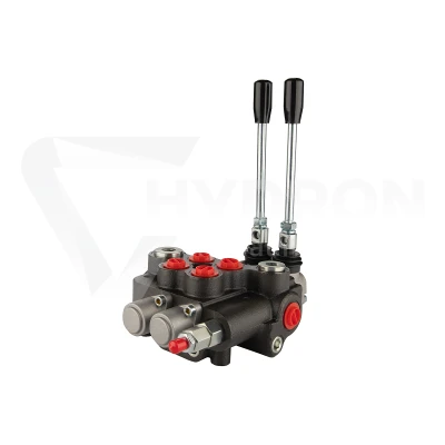 Rozdzielacz hydrauliczny 2 sekcyjny 80 l/min 2P80A1A1GKZ1 sterowany dźwigniami