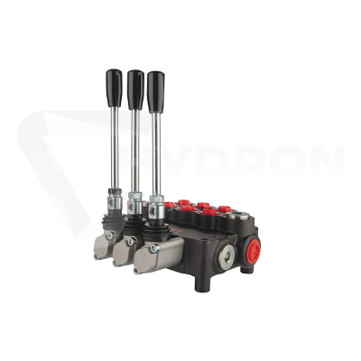Przejdź do produktu Rozdzielacz hydrauliczny 3 sekcyjny 80 l/min 3P80A1A1A1GKZ1 sterowany dźwigniami