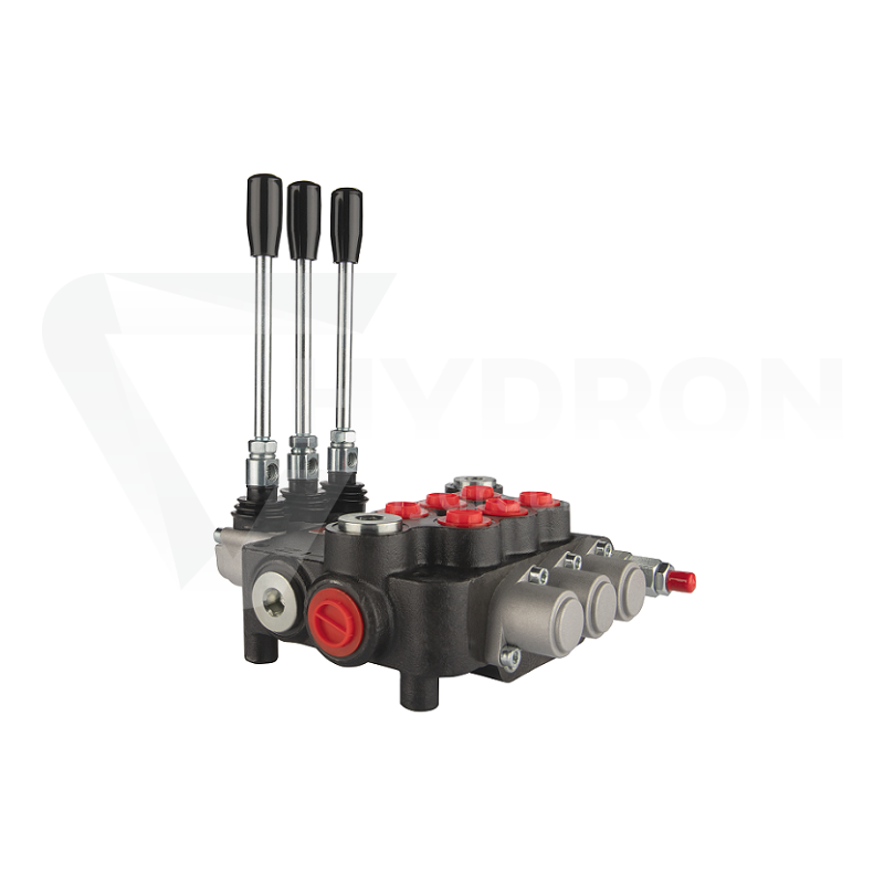 Rozdzielacz hydrauliczny 3 sekcyjny 80 l/min 3P80A1A1A1GKZ1 sterowany dźwigniami