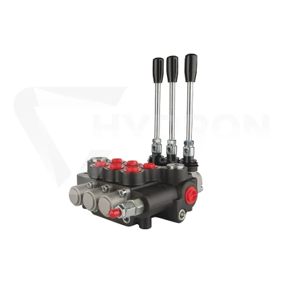 Rozdzielacz hydrauliczny 3 sekcyjny 80 l/min 3P80A1A1A1GKZ1 sterowany dźwigniami