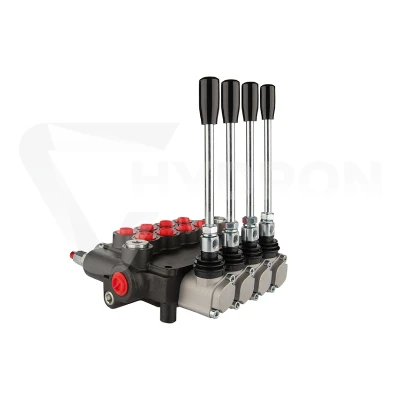 Rozdzielacz hydrauliczny 4 sekcyjny 80 l/min 4P80A1A1A1A1GKZ1 sterowany dźwigniami